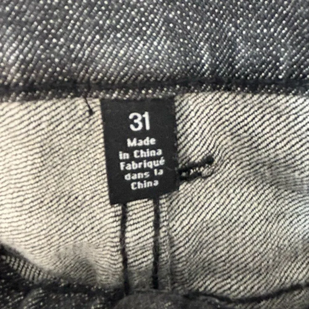 Hurley Women's Size 31 Button Fly Black Slim Fit Jeans